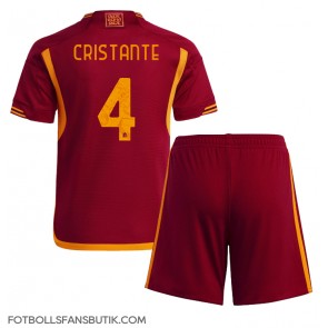 AS Roma Bryan Cristante #4 Replika Hemmatröja Barn 2023-24 Kortärmad (+ Korta byxor)